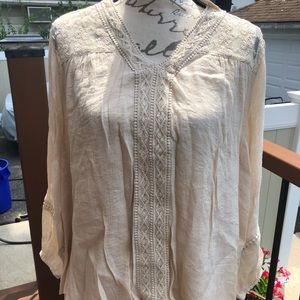 NWT STYLE & CO BOHO/ PEASANT STYLE LINED BLOUSE